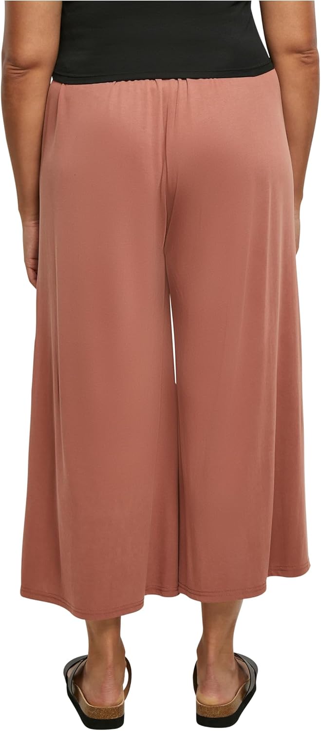 Urban Classics Damen Hose Ladies Modal Culotte, weite 3/4 Hose für Frauen mit elastischem Bund in vi