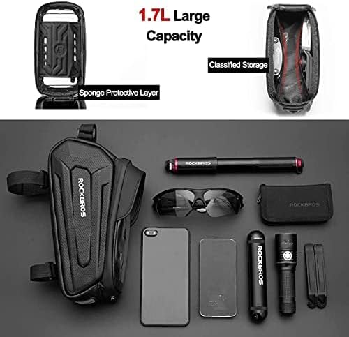 ROCKBROS Fahrrad Rahmentasche Lenkertasche Wasserdicht Handytasche für Smartphone bis zu 6.8 Zoll mi