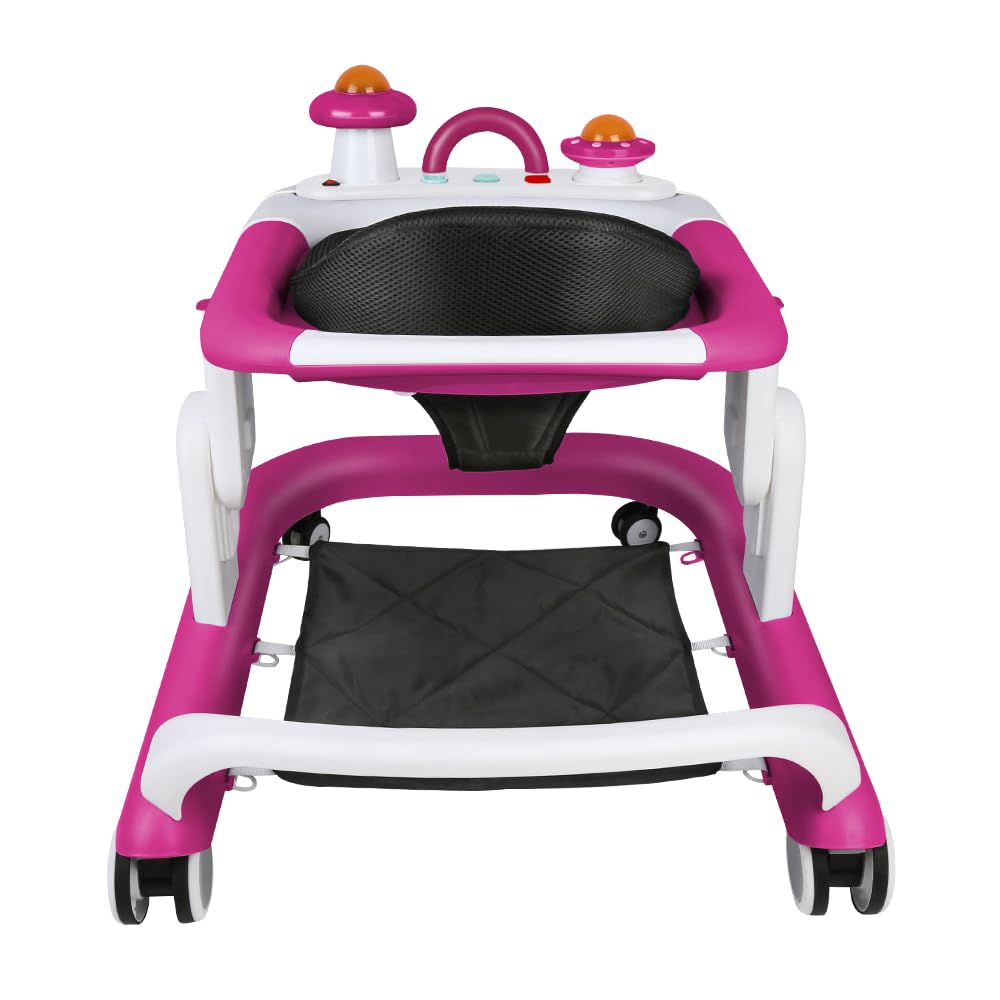 Lauflernhilfe für Babys mit interaktivem Multiaktivitäts-Tablett mit abnehmbarer Musik, höhenverstel