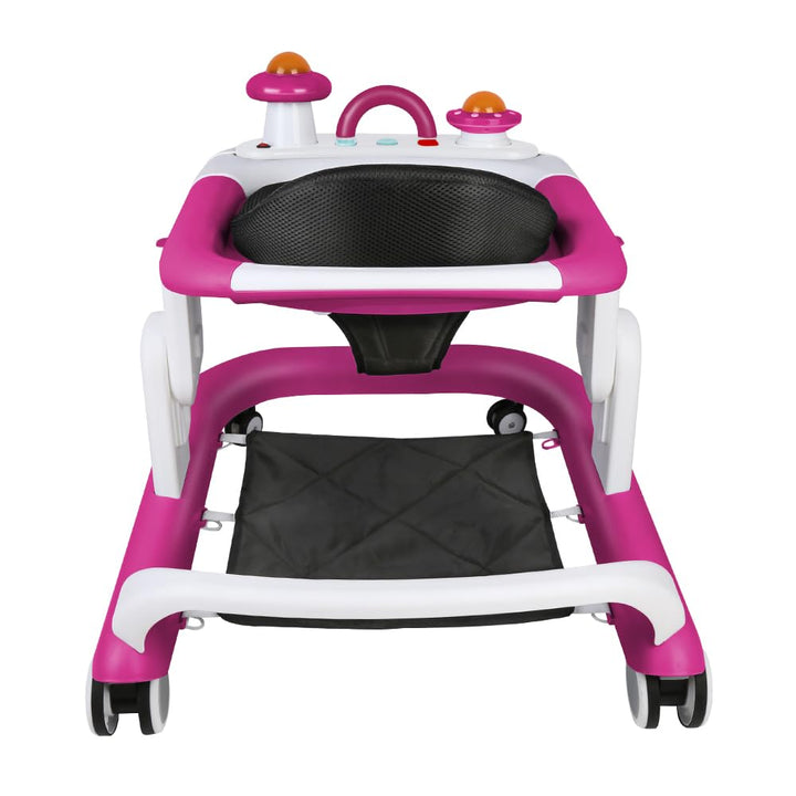 Lauflernhilfe für Babys mit interaktivem Multiaktivitäts-Tablett mit abnehmbarer Musik, höhenverstel