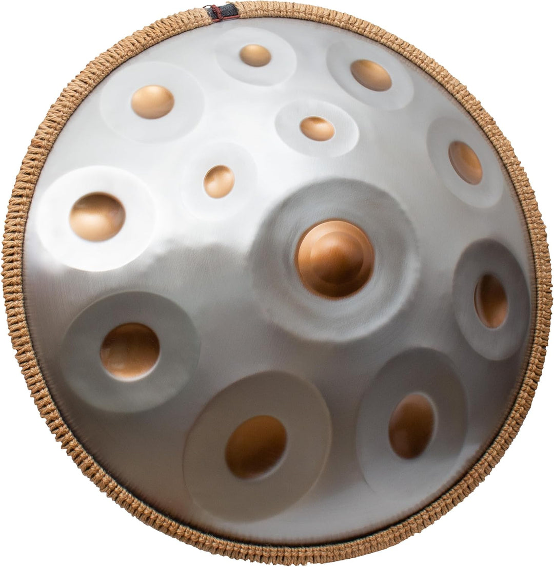 Handpan 440 HZ Fortgeschrittene, Stahltrommel 14 Töne 22 Zoll, Hand Pan in D-Moll, Hand Drum mit Dru