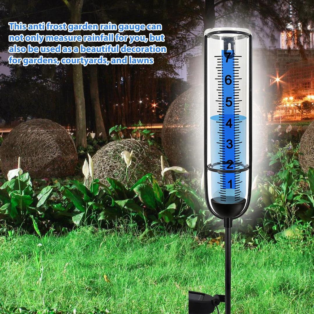 Regenmesser für Garten Frostsicher: Professionelle Regenmesser, Solarenergie Regenmesser Outdoor Reg