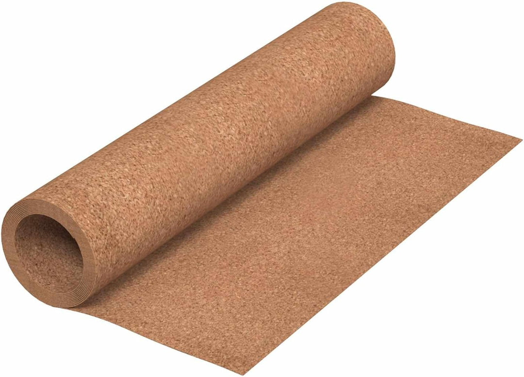 Korkrolle 100 x 500 cm, Kork-Wandbelag als Pinnwand und Trittschalldämmung, Wärmeisolierende Korkmat