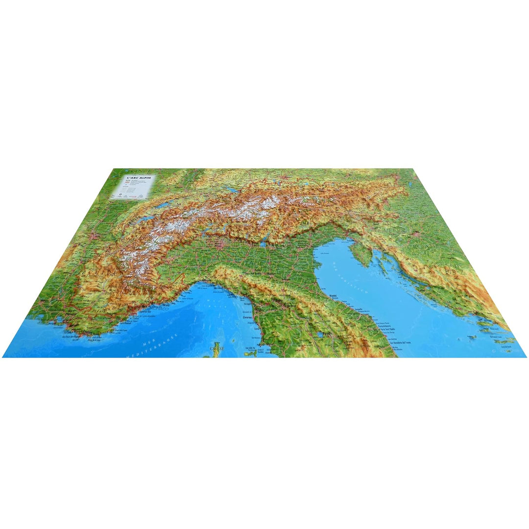 CARTE EN RELIEF DE L'ARC ALPIN: CARTE EN RELIEF DE L'ARC ALPIN, Taschenbuch