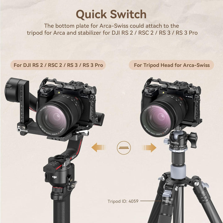 SMALLRIG X-S20 Cage Kamerakäfig für FUJIFILM X-S20 Camera, Vollkäfig aus Aluminiumlegierung, mit Sch