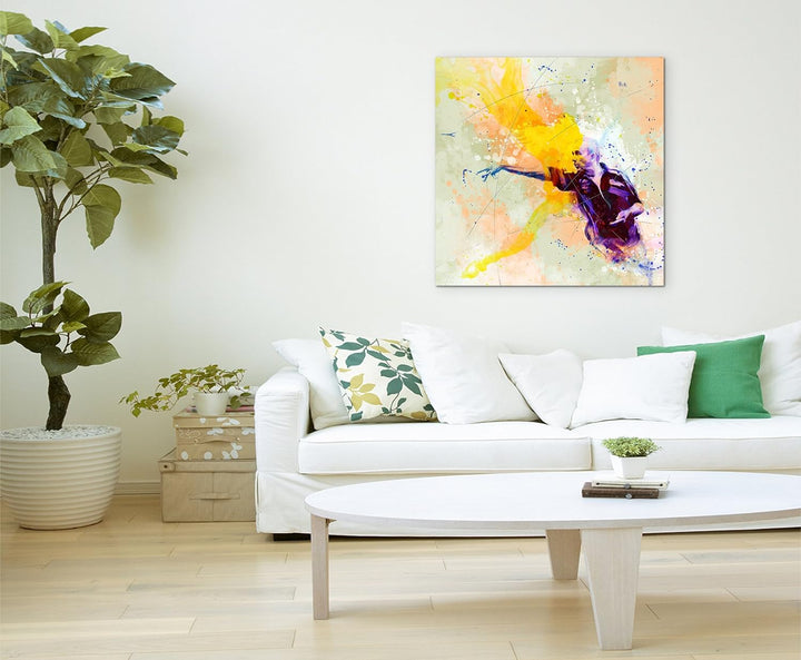 Dart 60x60cm Wandbild SPORTBILD Aquarell Art tolle Farben von Paul Sinus