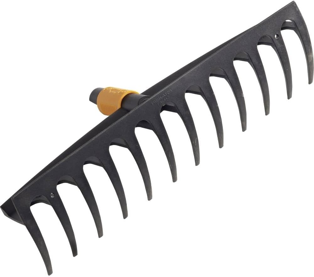 Fiskars Rechen mit 12 Zinken, Werkzeugkopf, Breite: 41 cm, Glasfaserverstärkte Kunststoffzinken, Sch