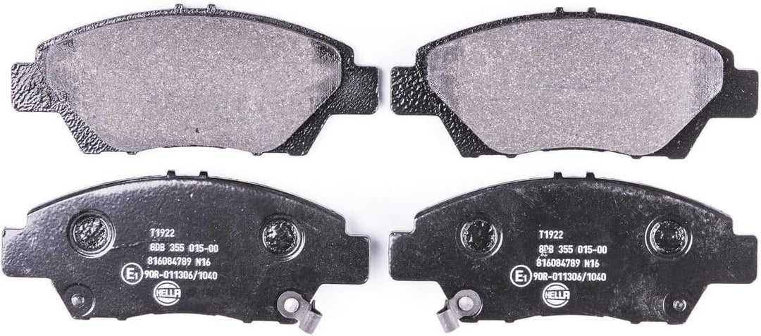 HELLA PAGID 8DB 355 015-001 Bremsbelagsatz - T1922 - Dicke/Stärke: 16.5mm - Bremssystem: Akebono - m