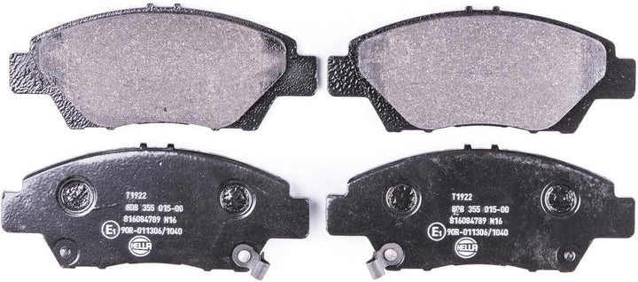 HELLA PAGID 8DB 355 015-001 Bremsbelagsatz - T1922 - Dicke/Stärke: 16.5mm - Bremssystem: Akebono - m