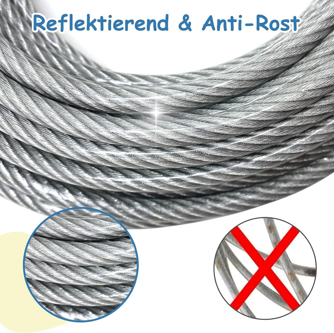 Hofleine für grosse Hunde,Tie Out Cables Leinen Hofleine für Hunde, Dog Leine mit Feder, langlebiger