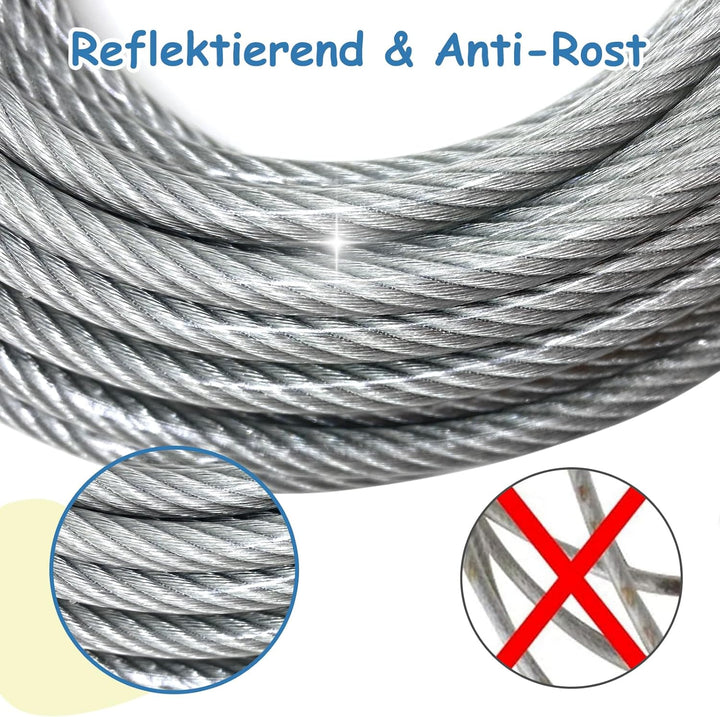 Hofleine für grosse Hunde,Tie Out Cables Leinen Hofleine für Hunde, stossdämpfender Feder,langlebige