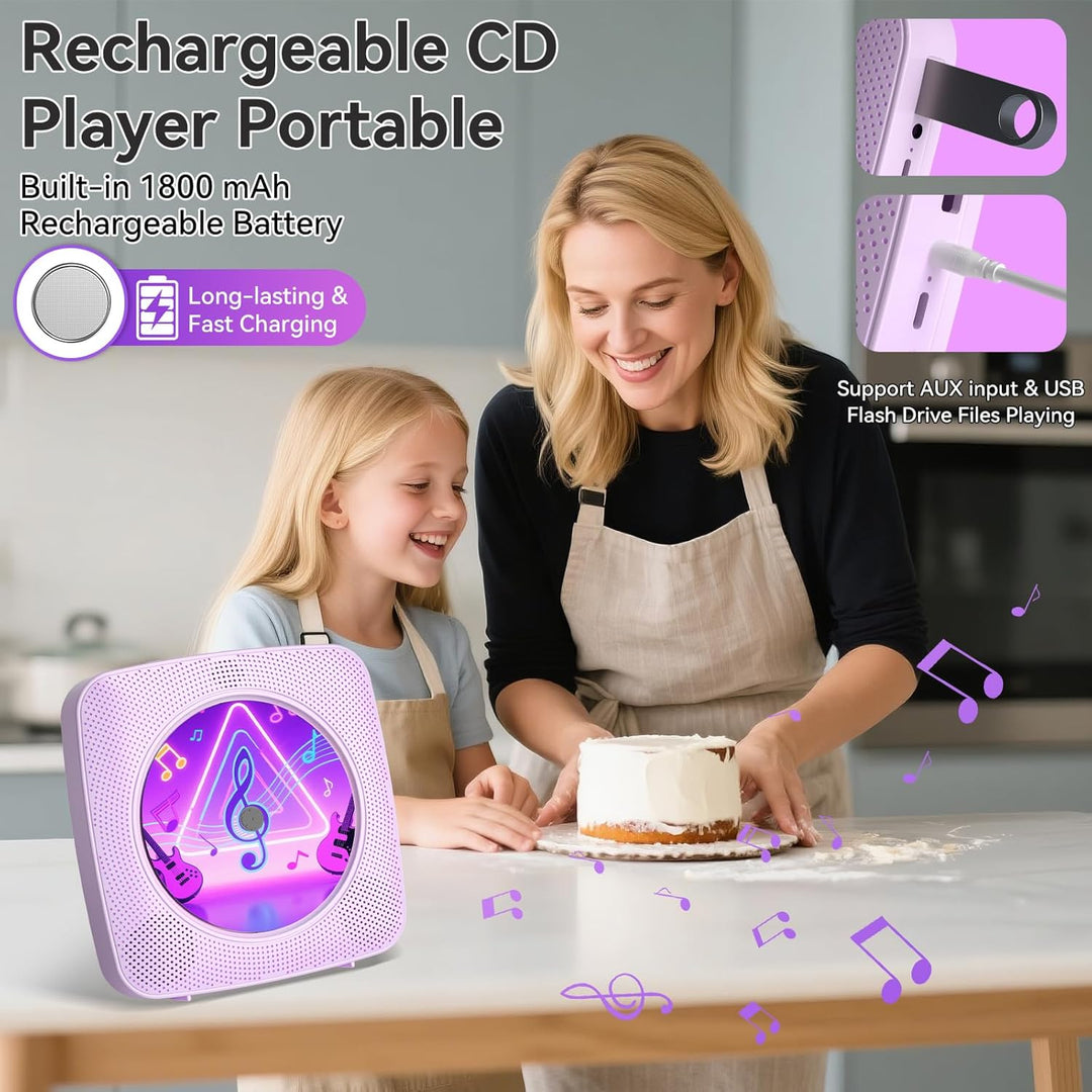 Radio mit CD Player Kinder: Kegaudio Tragbarer CD Players Tragbar mit Bluetooth Lautsprecher Frontan