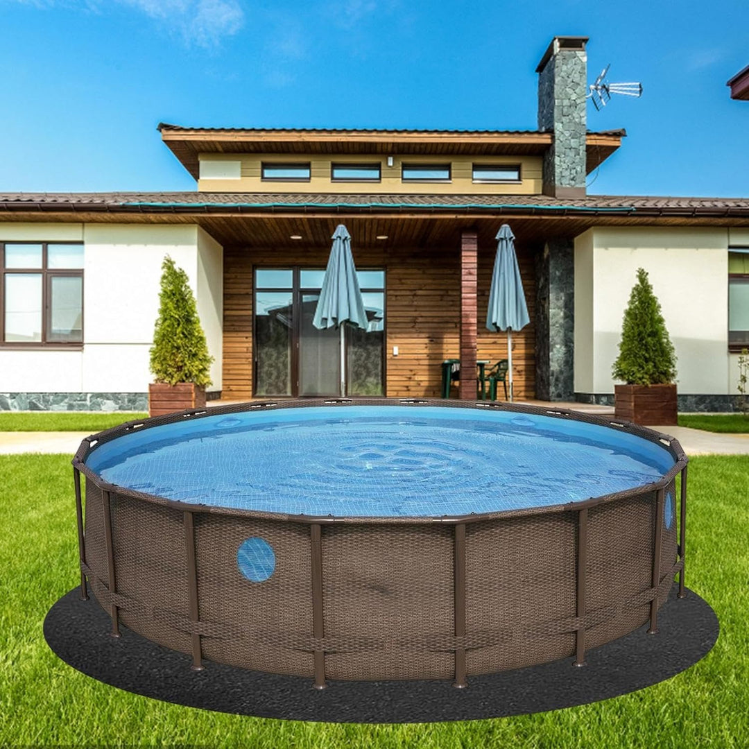 Pool Unterlage Outdoor, Poolunterlage Rund, Bodenschutzplane Swimmingpool, Poolmatten Schutzboden, S