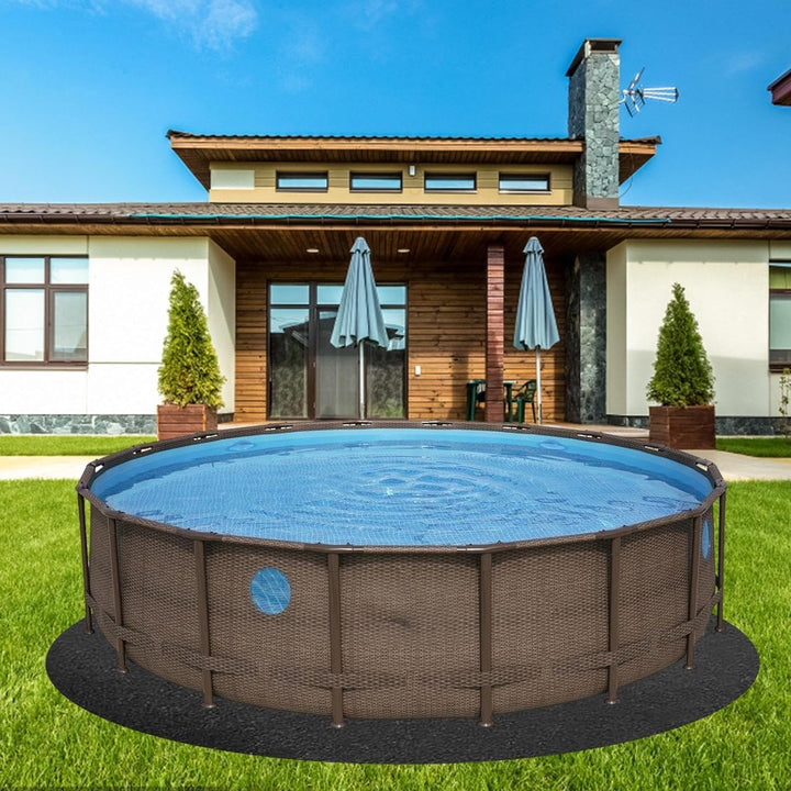 Poolfolienpolster für oberirdische Pools, Poolpolsterung,Runde Boden-Schwimmbad-Polstermatte - Boden