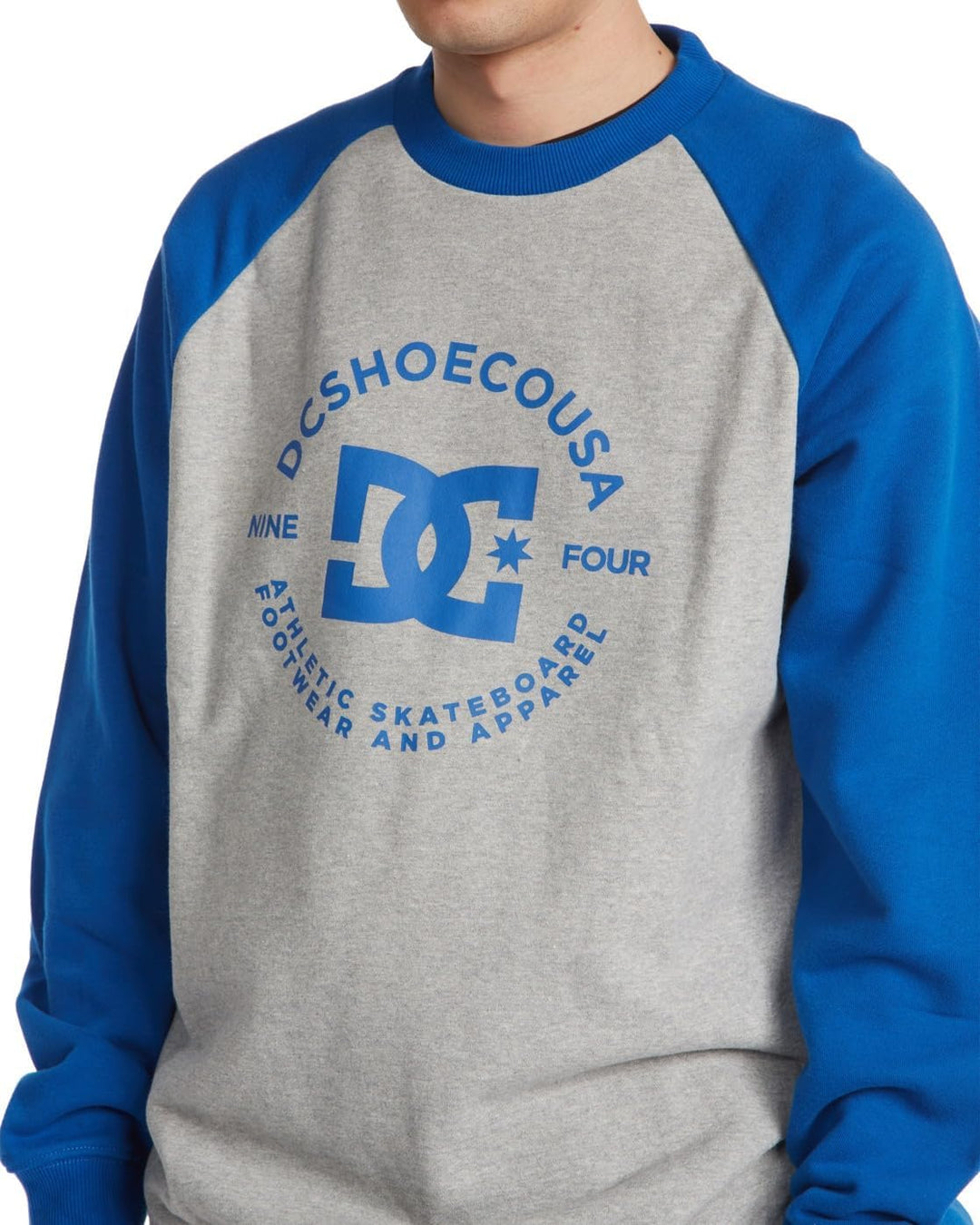 DC Shoes Herren Dc Star Pilot Raglan Crew Sweatshirt M Heather Grey/Turkish Sea, M Heather Grey/Turk