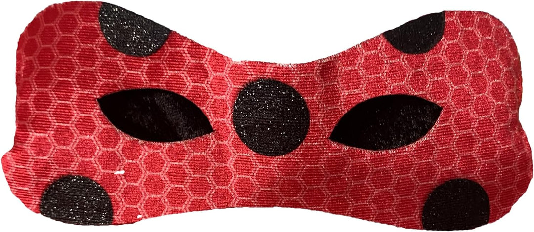 Rubies Miraculous Marienkäfer-Kostüm für Mädchen, Pannesamt mit glitzernden Punkten, Lentikularabzei