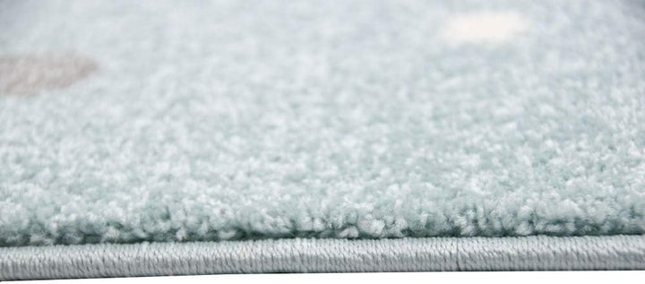Merinos Teppich für Kinder mit Wolken Spielteppich in Blau Grösse 120 cm Rund, 120 cm Rund