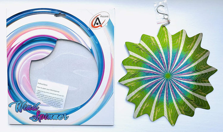 Dundee Deco W1010 Windspiel in Geschenkbox – 3D-Hängende Innen- und Aussendekoration – Mandala – Del