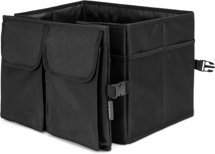 Osann Faltbare Kofferraum-Box – Auto Organizer mit 2 Hauptfächern, Netzfächern & Tragegriffen – robu