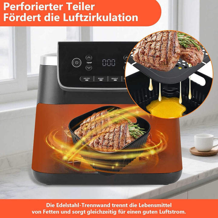 21CM Airfryer Silikonform Zubehör für Philips 6,2L/7,2L, Ninja PRO 4,7L AF140EU/MAX PRO 6,2 L AF180E