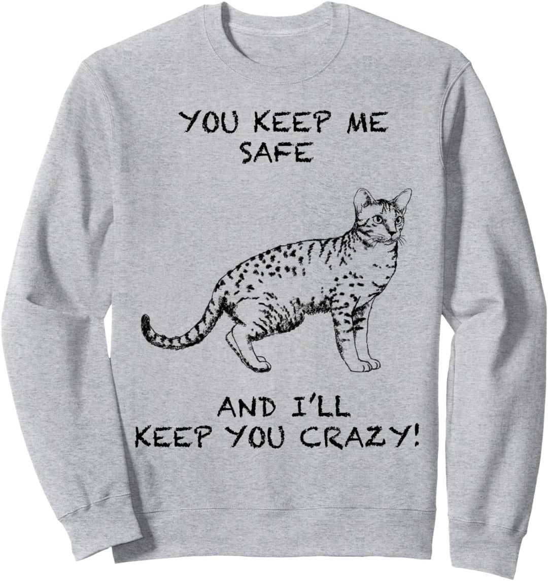 Ocicat Lustige Katze Zitat Hand gezeichnete Kunst Sweatshirt