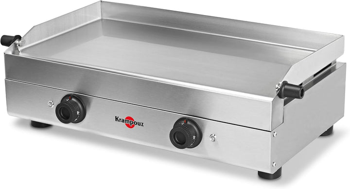 Krampouz Plancha Saveur Elektro Gross Grillplatte Griddleplatte Bratplatte 230V Silber, Silber