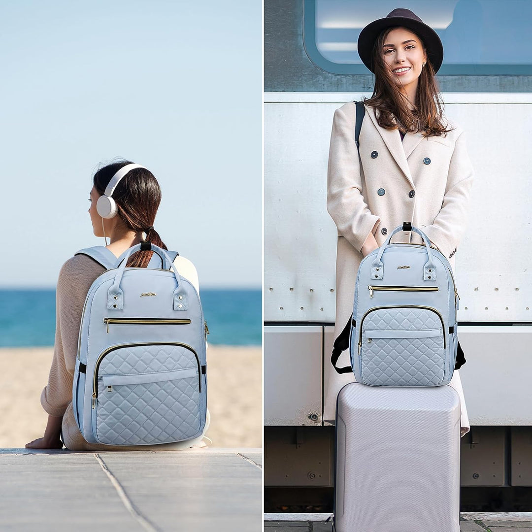 YAMTION Laptop Rucksack Damen,17.3 Zoll Schulrucksack Frauen Schultasche Mädchen Teenager Tagesrucks