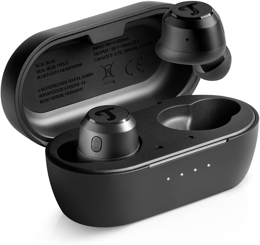Teufel REAL Blue TWS 3 True-Wireless Earbuds In-Ear Kopfhörer Bluetooth mit Noise Cancelling ANC, 37
