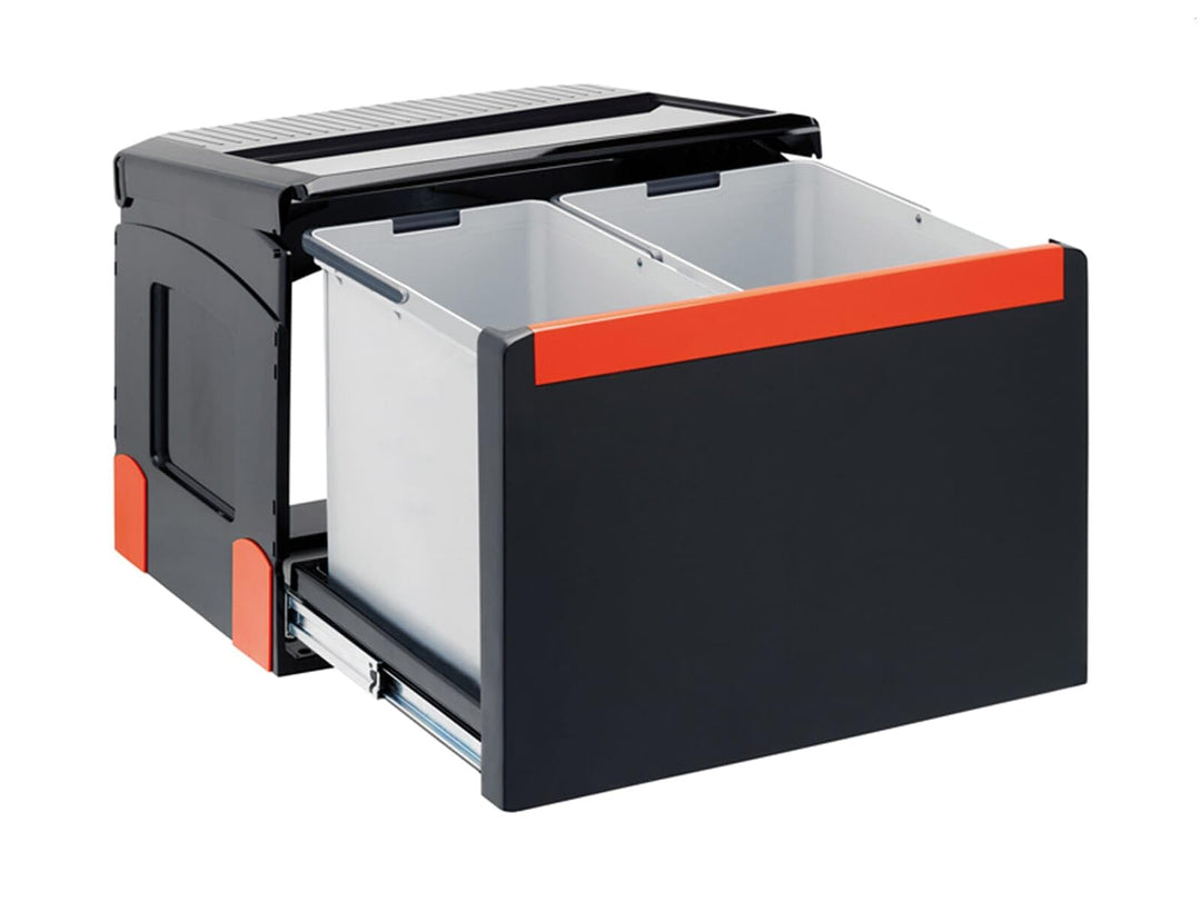 FRANKE Cube 50 32L schwarz rechteckig Trash kann Trash Dosen – (32L, eckig, schwarz, 438 mm, 330 mm,