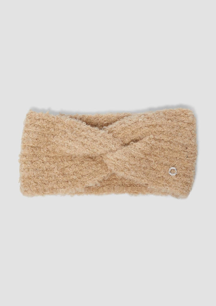 s.Oliver Stirnband aus Bouclé-Strick mit Twist-Detail Einheitsgrösse 8401_sandstein, Einheitsgrösse