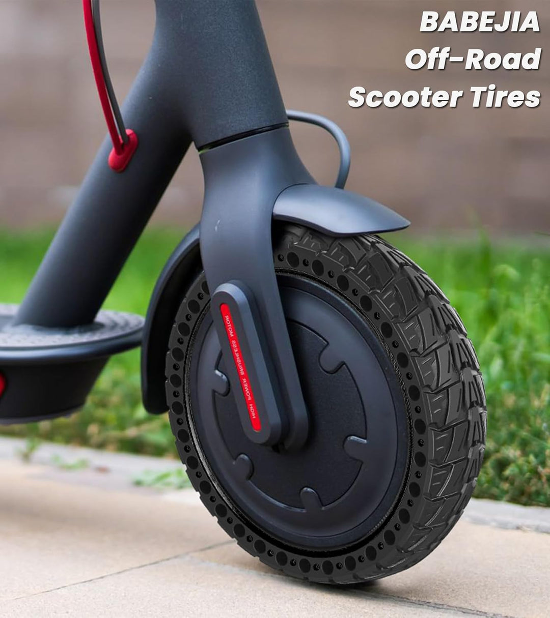 BABEJIA 2 Stück Reifen 50/75-6.1 Scooter, E Scooter Reifen 8 1/2 x2 Vollgummi, 8,5 Zoll Vollgummirei