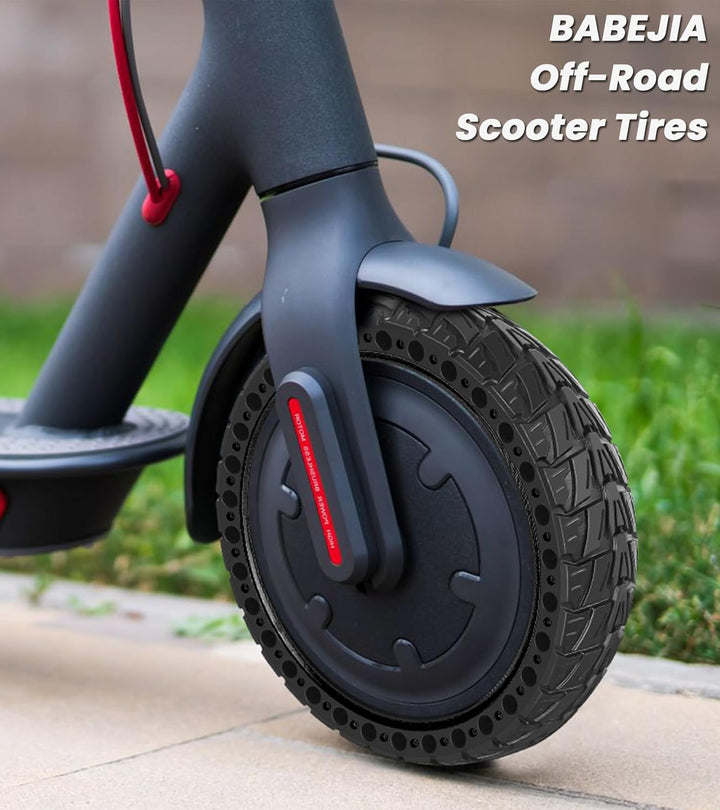 BABEJIA 2 Stück Reifen 50/75-6.1 Scooter, E Scooter Reifen 8 1/2 x2 Vollgummi, 8,5 Zoll Vollgummirei