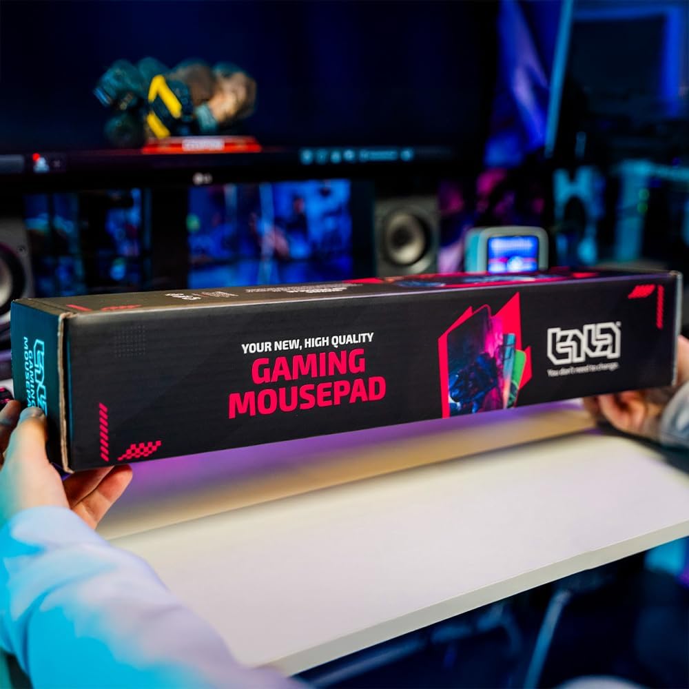 Tilt Gaming Mauspad 900x400 mm - 4 mm rutschfeste Schreibtischunterlage Gross - Speed-Oberfläche & H