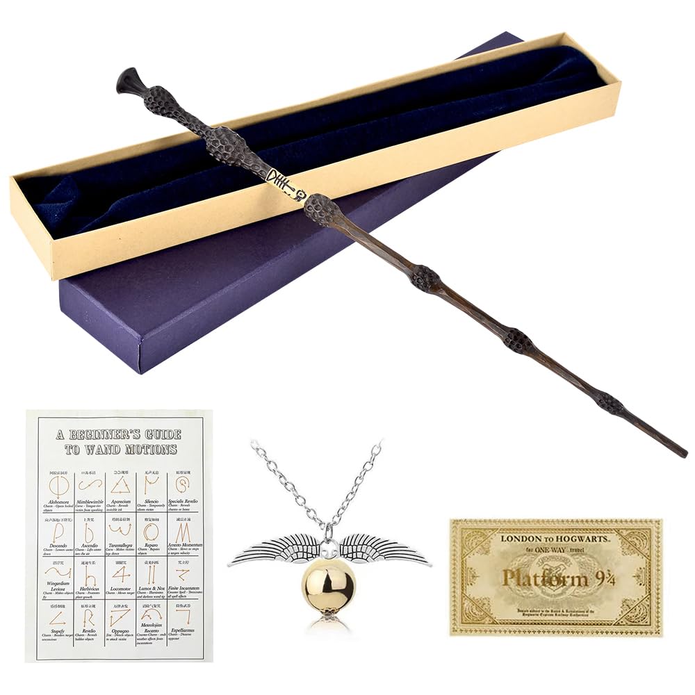 Dumbledore Zauberstab, 37CM Elderstab aus Stahlkern und Harz, Magic DumbledoreZauberstab, Elderstab