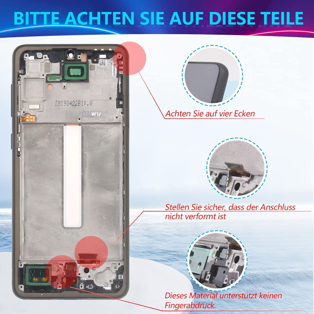 RongZy Display für Samsung Galaxy A33 5G A336B LCD Bildschirmersatz Digitizer Touchscreen Montiert E