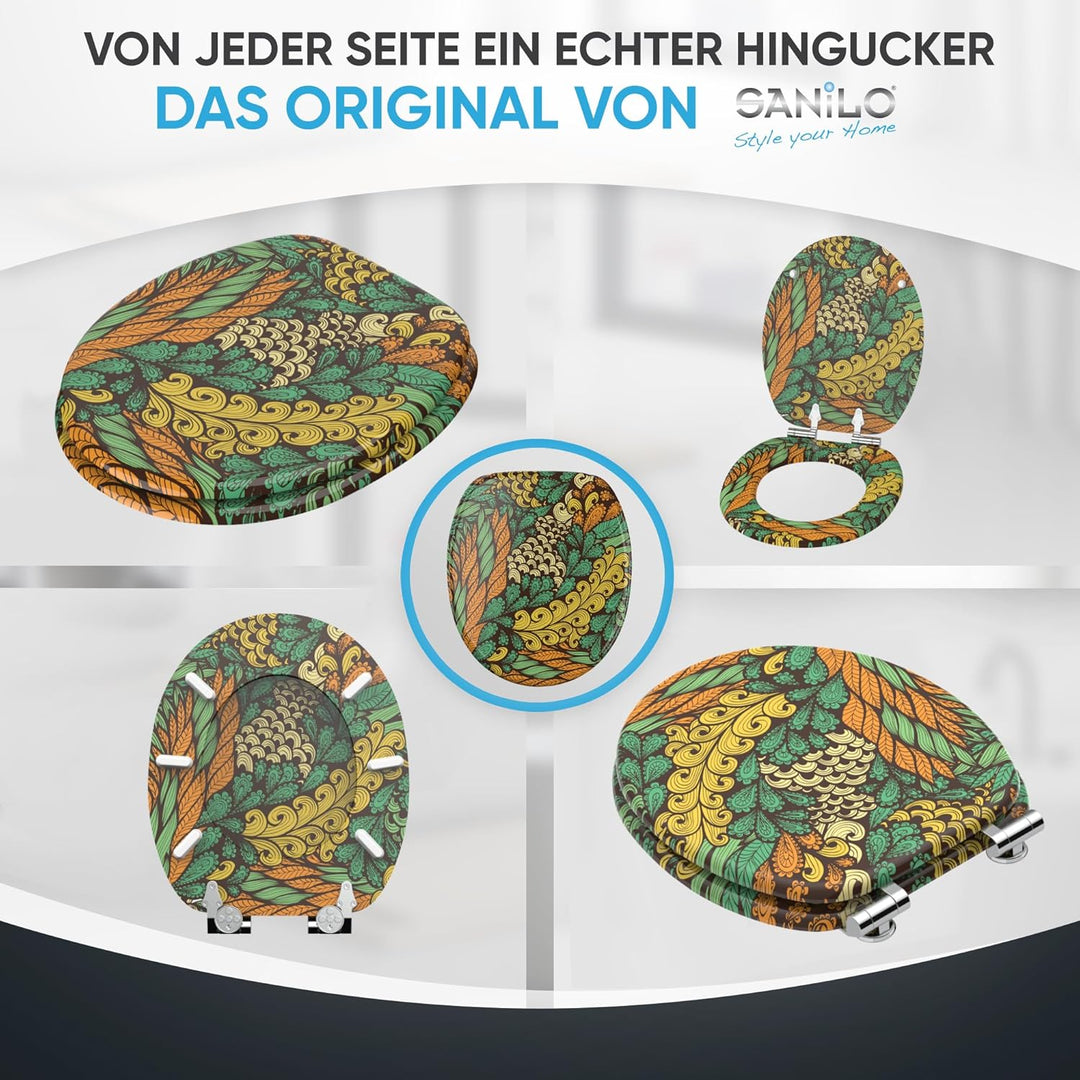Sanilo WC Sitz mit Absenkautomatik, viele neue Toilettendeckel zur Auswahl, hochwertige Oberfläche,