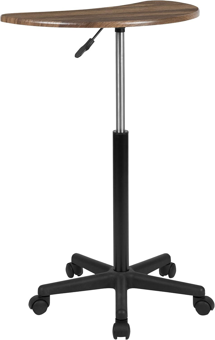 Flash Furniture Mobiler Laptop-Schreibtisch, Walnussholz Rustikaler Walnuss, Rustikaler Walnuss