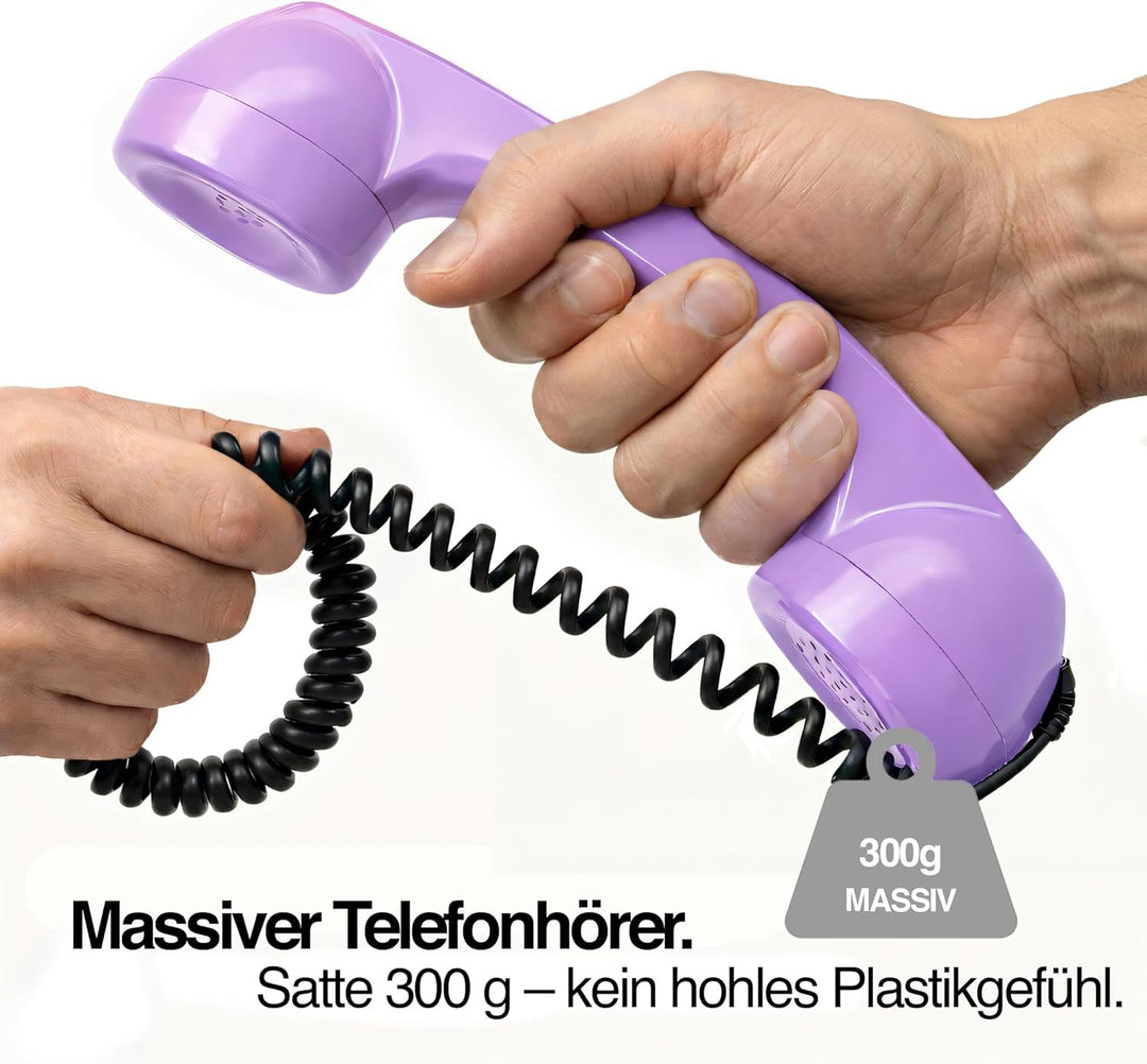 Retro Handyhörer für Apple iPhones mit Lightning (passender Adapter mit inbegriffen) in der Form ein
