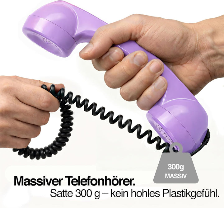 Retro Handyhörer für Apple iPhones mit Lightning (passender Adapter mit inbegriffen) in der Form ein