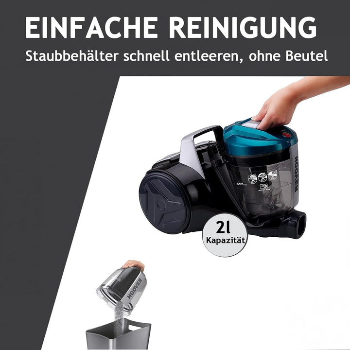Hoover Staubsauger Tierhaare BREEZE PET mit Tier-Düse I Tierhaar-Staubsauger ohne Beutel für Hundeha