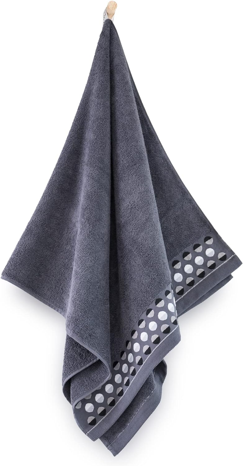 ZWOLTEX Design Handtuch Sets - Badetuch - Handtuch - Gästetuch | Borte mit Punkten I 100% Ägyptische