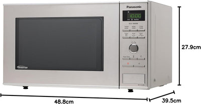 Panasonic NN-SD27HSUPG | Solo-Mikrowelle, 23 l, Inverter-Technologie, Mikrowelle 1000 W, Drehteller