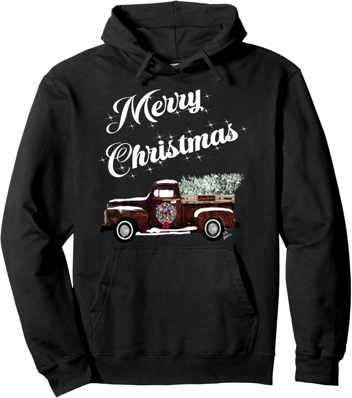 ugly sweater - Weihnachtspullover - retro pick up truck Pullover Hoodie
