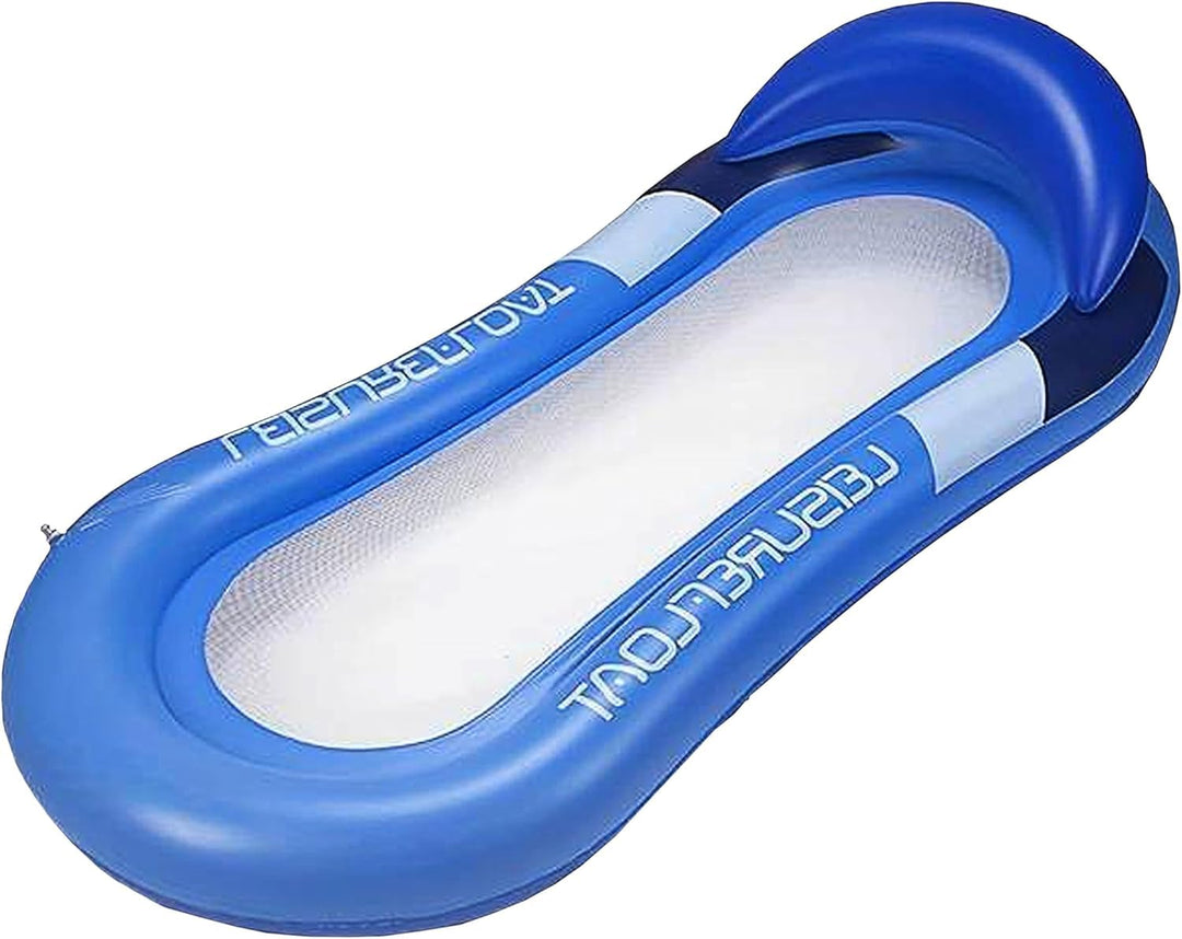 Wasserhängematte 160x84cm - Aufblasbare Luftmatratze Pool Lounge mit Netz | Aufblasbares Schwimmbett