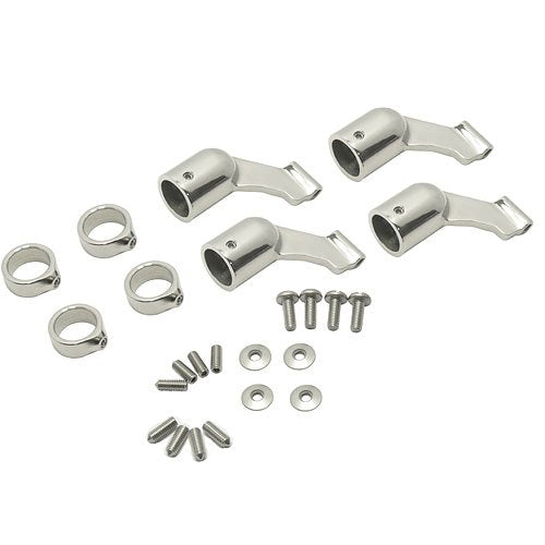 Yacht Steel Spritzkappenhandlaufhalter Set mit Gelenk 25mm / A4