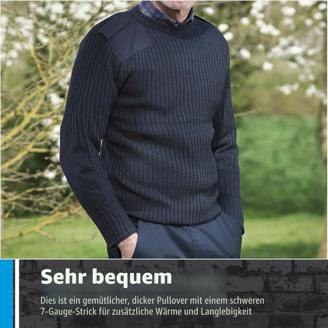 Fort Herren 120 Crewneck Combat Pullover, Olivgrün, XL UK XL Olivgrün, XL Olivgrün