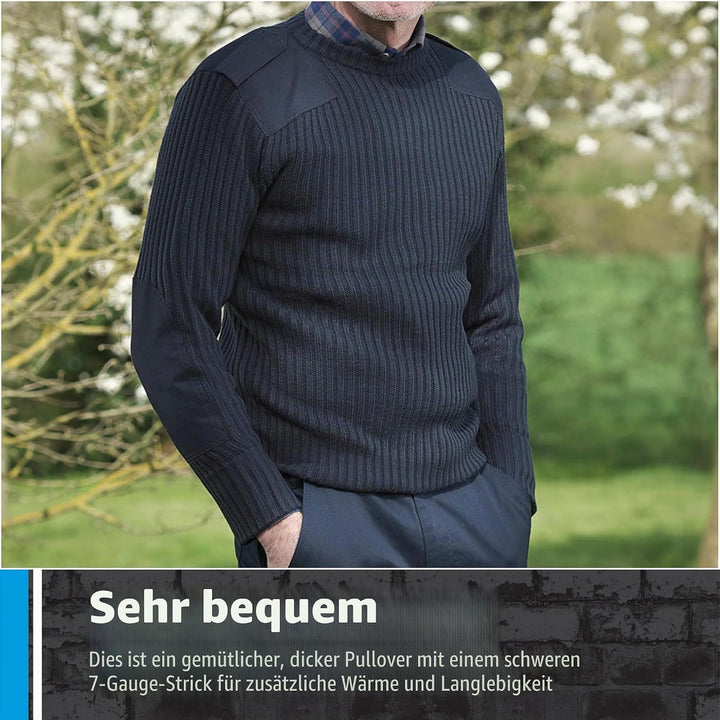 Fort Herren 120 Crewneck Combat Pullover, Olivgrün, XL UK XL Olivgrün, XL Olivgrün