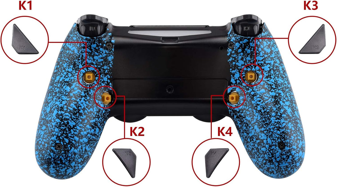 eXtremeRate Programmierbar Dawn Remap Kit für ps4 Controller, Rückseite Hülle Gehäuse Case&Upgrade-B