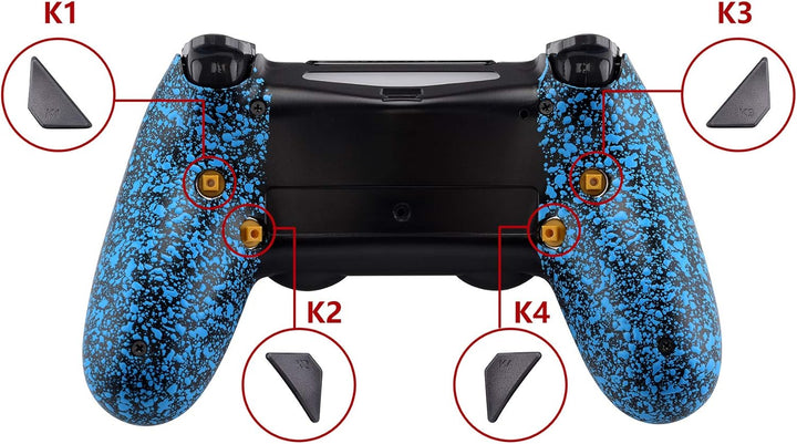 eXtremeRate Programmierbar Dawn Remap Kit für ps4 Controller, Rückseite Hülle Gehäuse Case&Upgrade-B