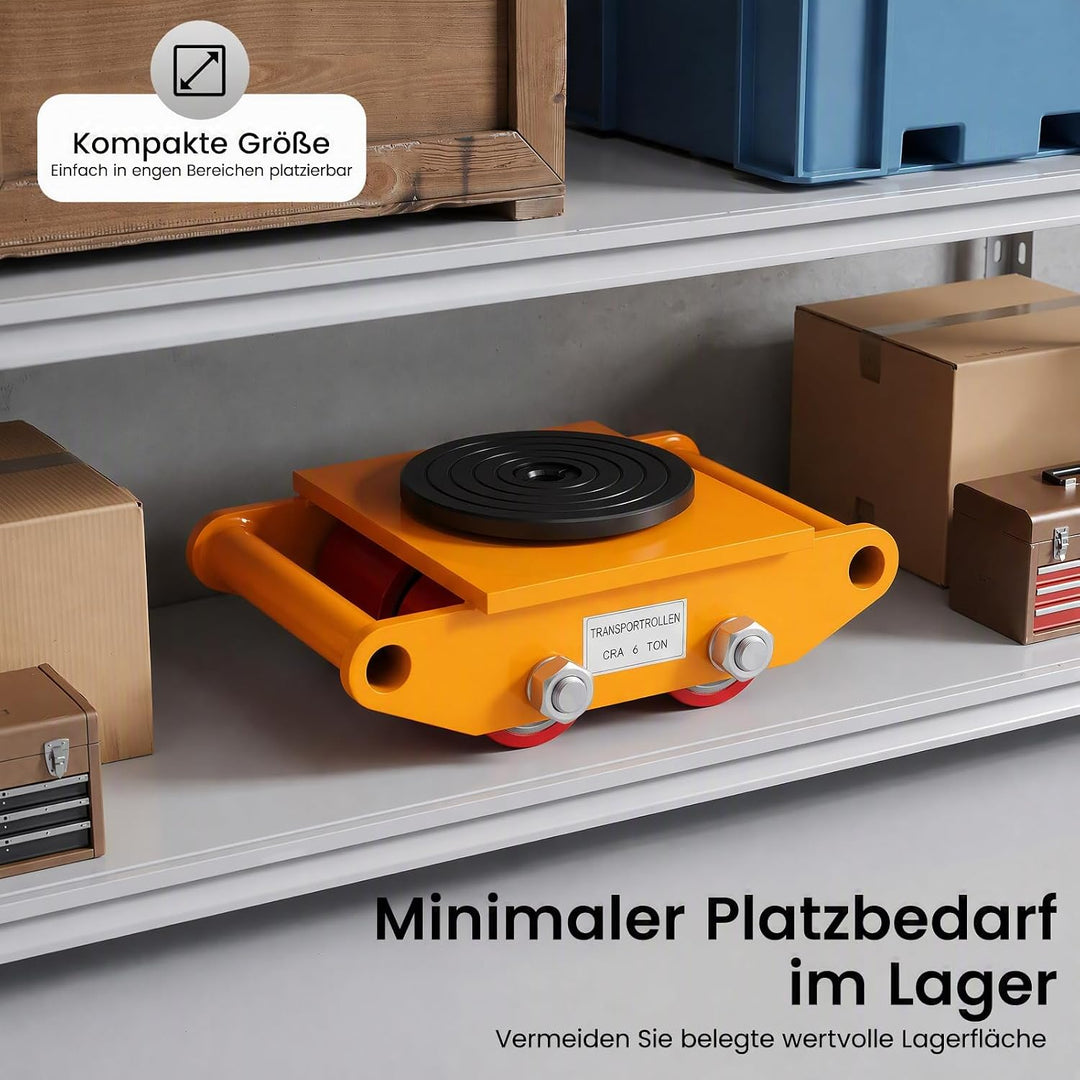 Schwerlastrollen, DSYOGX 6T Transportfahrwerk Heavy Duty Rollwagen 13,200 lbs Machinery Mover Transp
